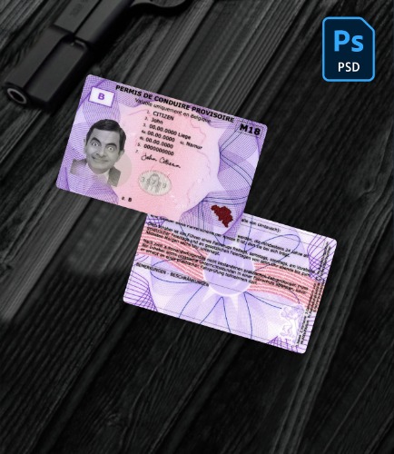 Belgium provisional driving license PSD